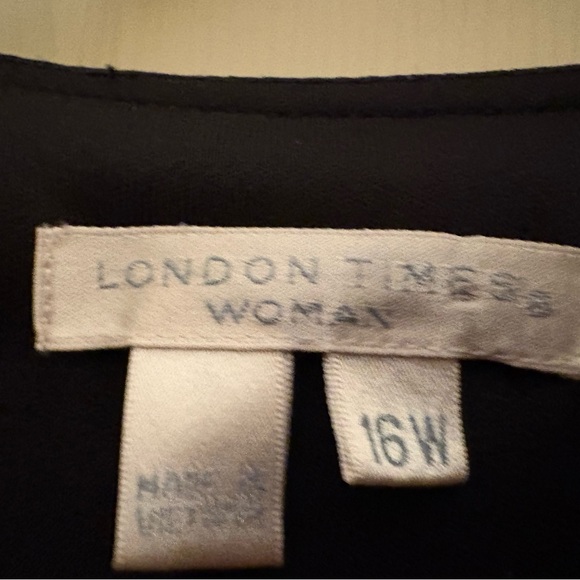 London Times Black and Pink Chevron Mini Dress - Picture 3 of 3